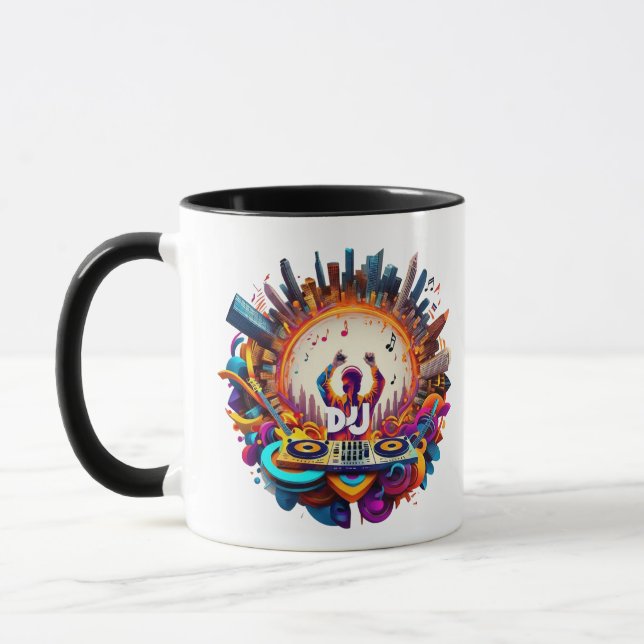 "Cityscape Musical Flow" Mugg (Vänster)