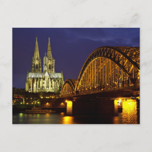 Cityscape of Cologne Postcard Vykort