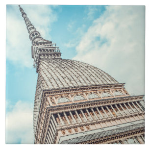 Cityscape of Mole Antonelliana, Turin, Italien Kakelplatta