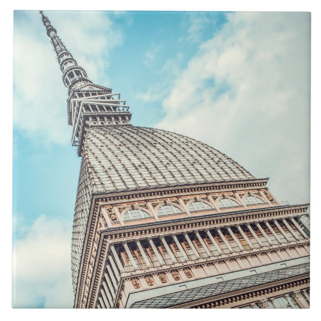 Cityscape of Mole Antonelliana, Turin, Italien Kakelplatta (Framsidan)