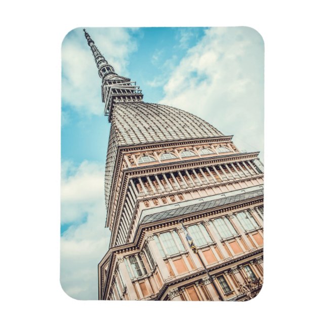 Cityscape of Mole Antonelliana, Turin, Italien Magnet (Vertikal)