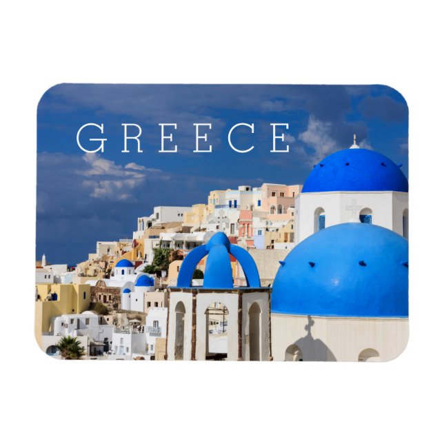 Cityscape of Santorini, Grekland Magnet (Horisontell)