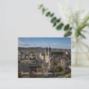 Cityscape of Sedan, Ardennes, Frankrike Vykort