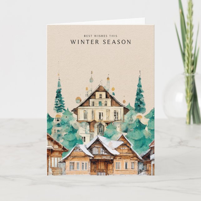 Cityscape på Kraft-julkort Kort (Framsida)