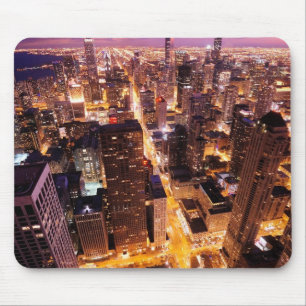 Cityscape på natten av Chicago Musmatta