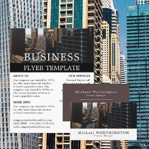 Cityscape, reklam för företag och ekonomi flygblad