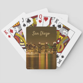 Cityscape Skyline Night California San Diego Casinokort