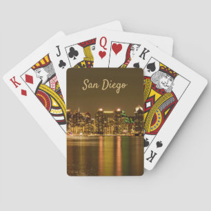Cityscape Skyline Night California San Diego Casinokort