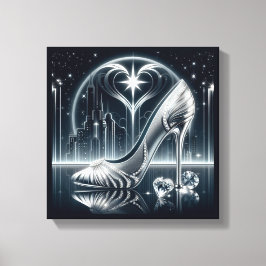 CityScape, Stilettos och Diamonds Canvastryck