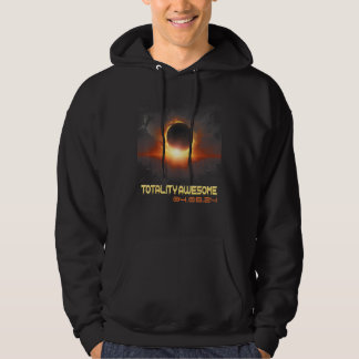 Cityscape Total Solar Eclipse 2024 Totality Awesom Hoodie