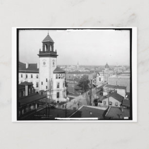 Cityscape View of Jacksonville, FL 1904 Vintage Vykort