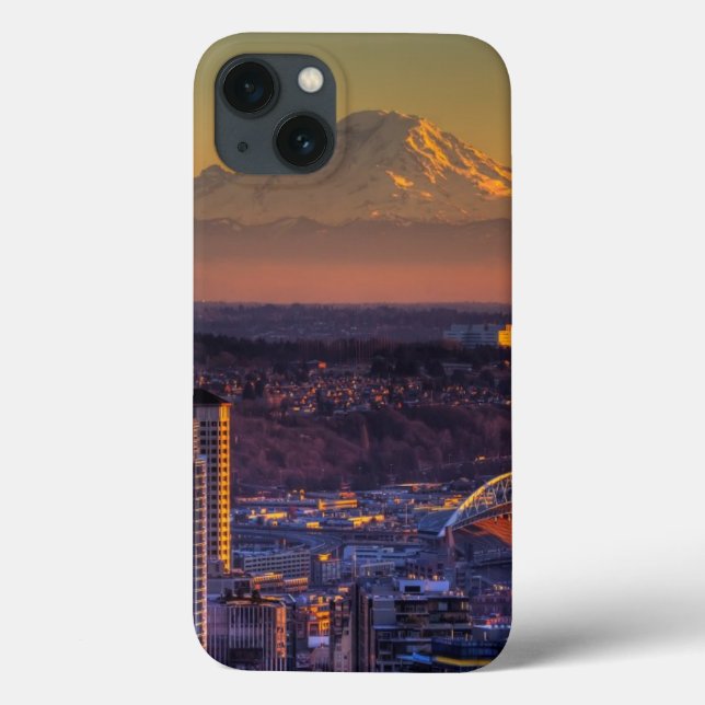 Cityscape view of Seattle-by, fotboll (Baksida)