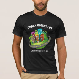 Cityscapes i Stil: Urban Geography Black T Shirt