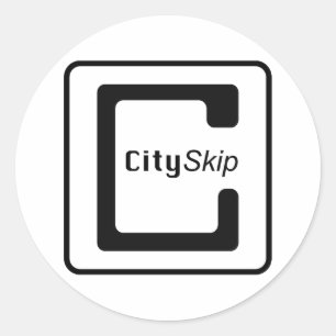 CitySkip rundaklistermärke Runt Klistermärke