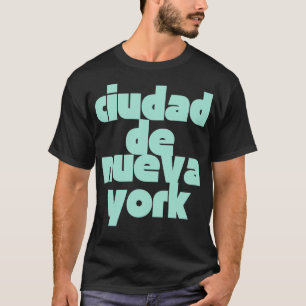 Ciudad De Neuva York New York City Retro Bluegreen T Shirt