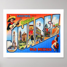 Ciudad Juarez Gamla Mexiko Poster