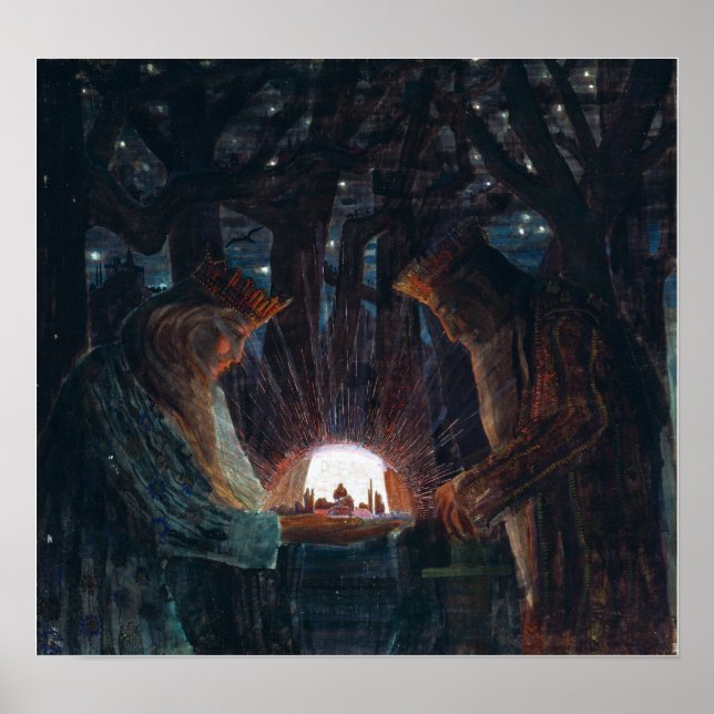 Ciurlionis - Fairy Tale Fairy Tale of Kung 1909 Poster (Framsidan)