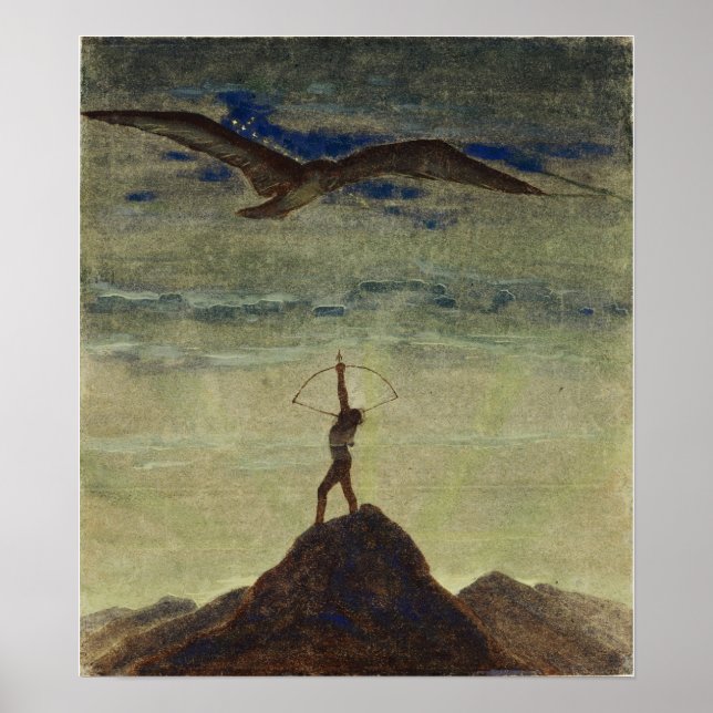 Ciurlionis - Sol passerar Sagittarius 1906 Poster (Framsidan)