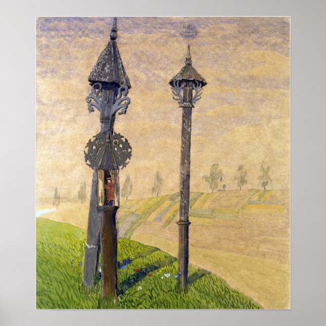 Ciurlionis - Väggkors I Zemaitija 1909 Poster (Framsidan)