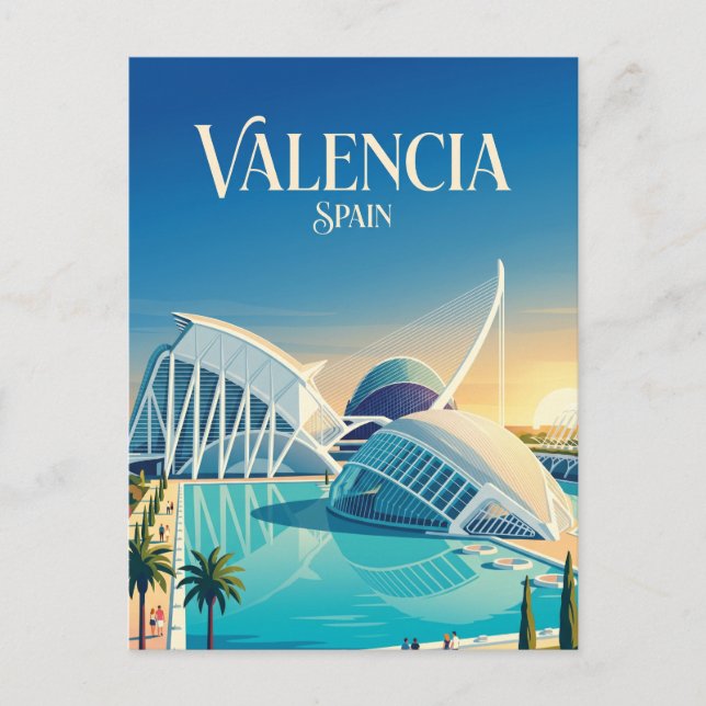 Ciutat de les Arts i les Ciències Spanien Vykort (Framsida)