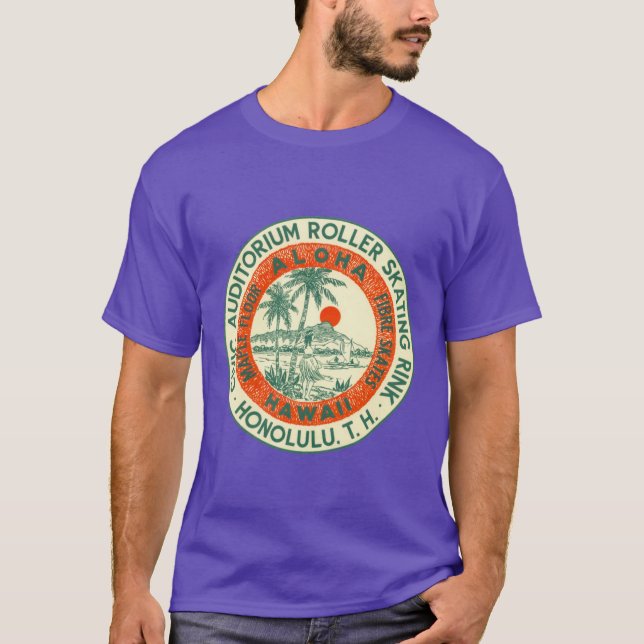 Civic Auditorium Roller Skating Rink Hawaii Roller T Shirt (Framsida)