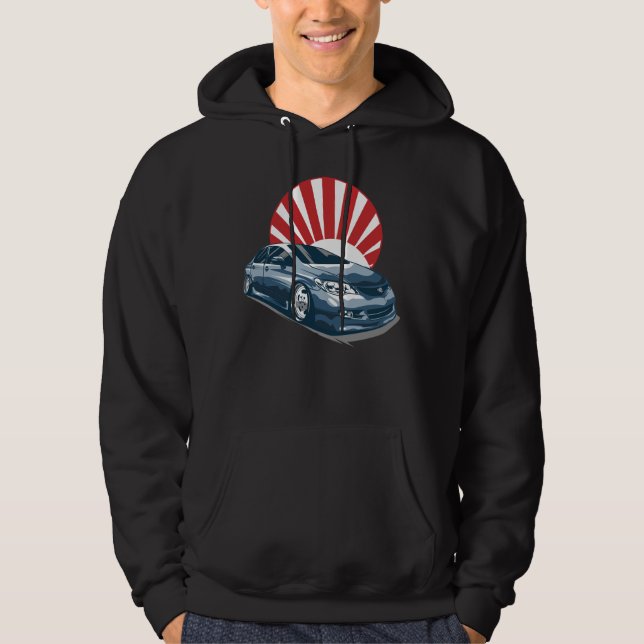 civic bil hoodie (Framsida)