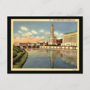 Civic Center, Columbus, Ohio Vintage Vykort