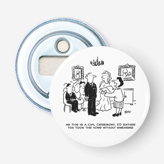 Civil Bröllop Ceremony vid ett kansli Flasköppnare (Framsidan)