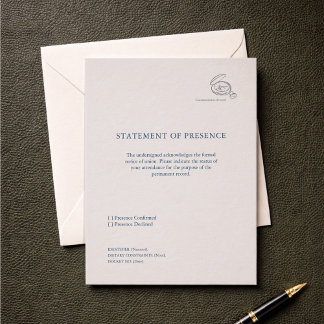 Civil Ceremony Non Traditional RSVP Announcement  OSA Kort