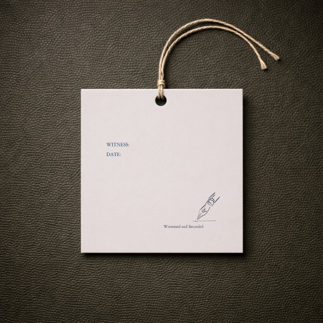 Civil Ceremony Registration  Gåvor Etiketter (Civil Ceremony Gift Tags)