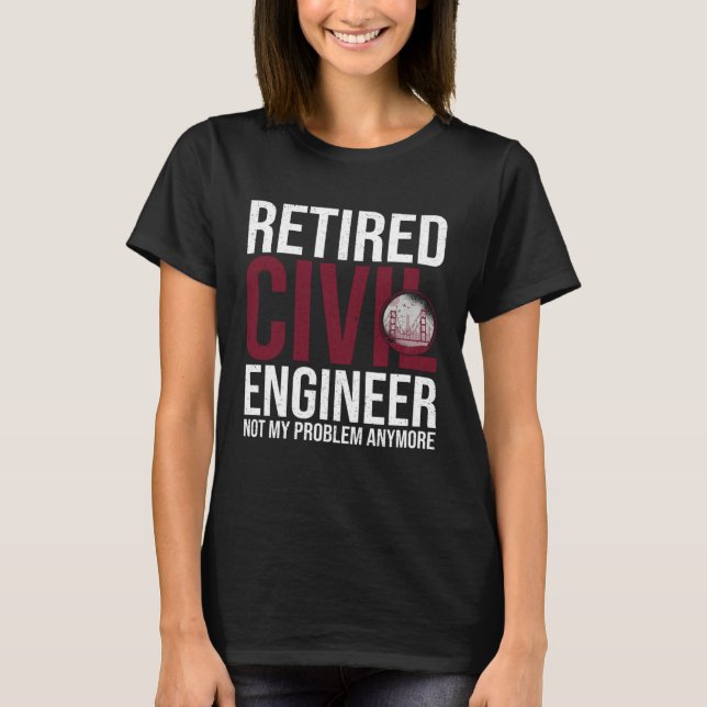 Civil Engineer Bridge Builder Engineering Student T Shirt (Framsida)