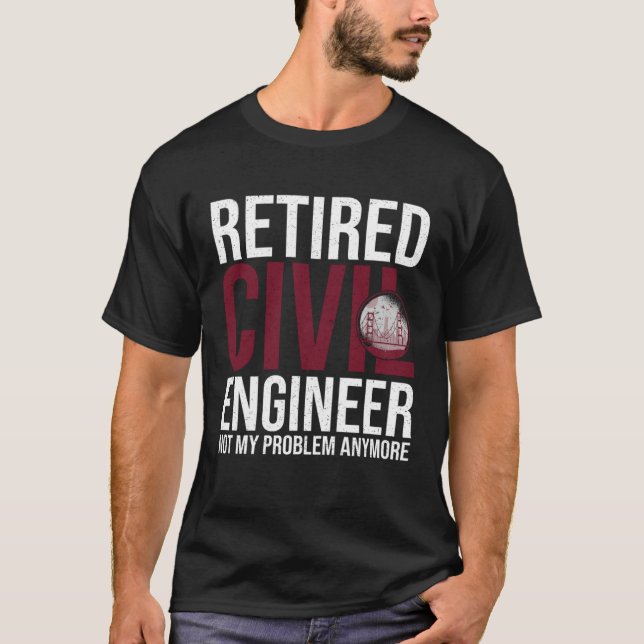 Civil Engineer Bridge Builder Engineering Student T Shirt (Framsida)