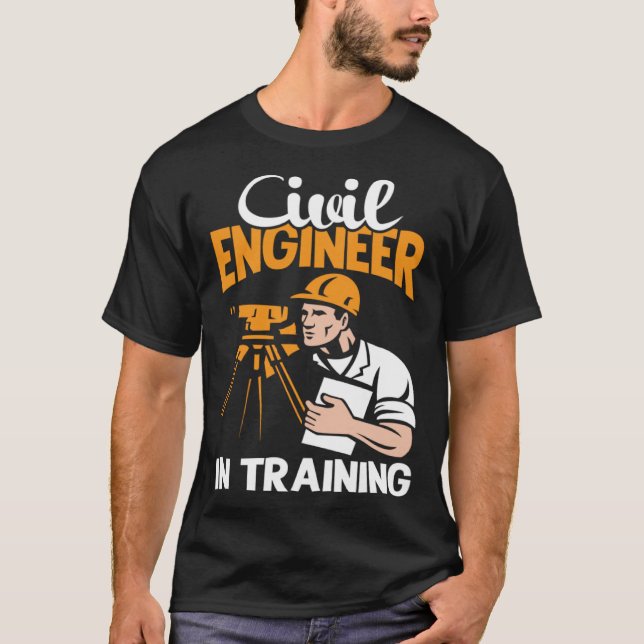 Civil Engineer In Training Board Exam Passer Engin T Shirt (Framsida)