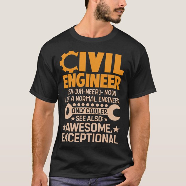 Civil Engineer Like A NormalEngineer Board Exam Pr T Shirt (Framsida)
