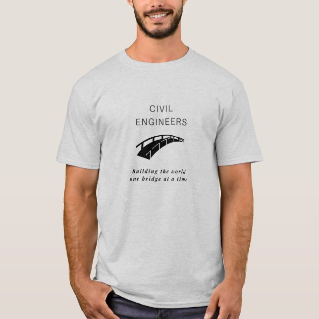 Civil Engineering Bridge T-Shirt (Framsida)