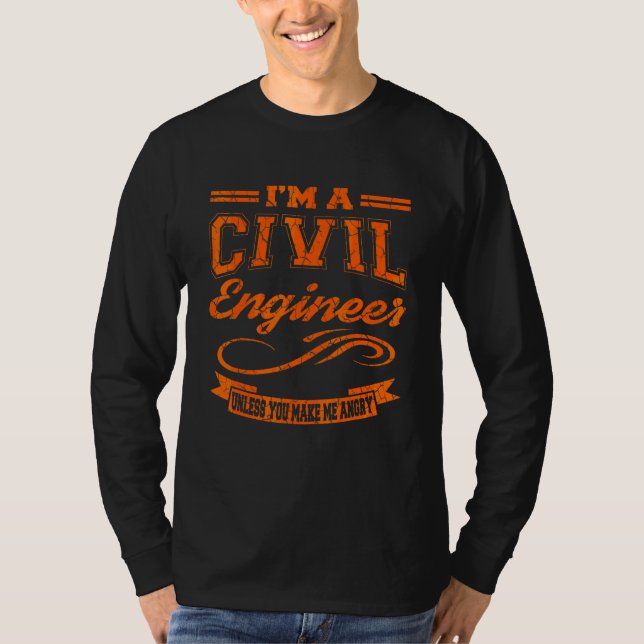 Civil Engineering Civil Ingenjör Studenten T Shirt (Framsida)