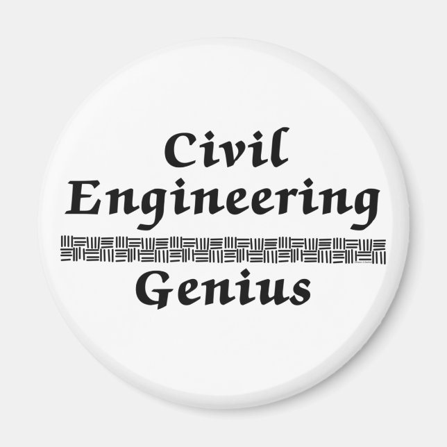 Civil Engineering Genius Magnet (Framsidan)