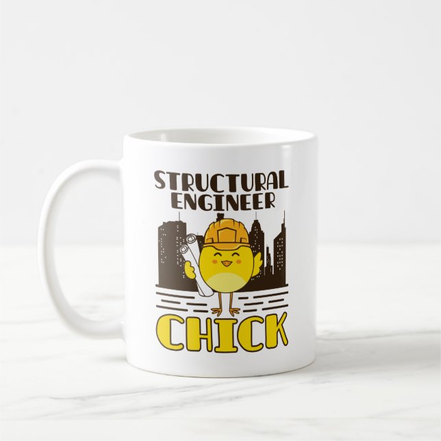 Civil Engineering i Ingenjör Chick Kaffemugg (Vänster)