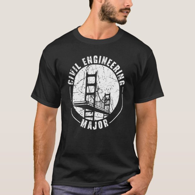 Civil Engineering Major Student Civil Ingenjör T Shirt (Framsida)
