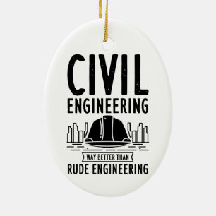Civil Engineering Way Bättre jul i Student Julgransprydnad Keramik