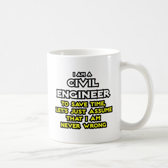 Civil Ingenjör...antar att jag aldrig har fel Kaffemugg (Höger)