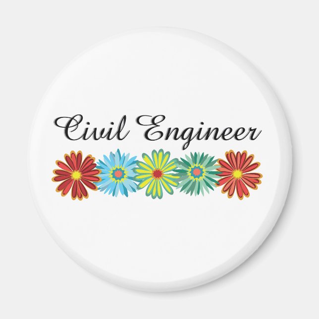 Civil Ingenjör Asters Magnet (Framsidan)