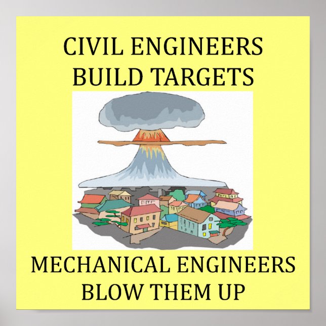 CIVIL ingenjör bygger mål Poster (Framsidan)