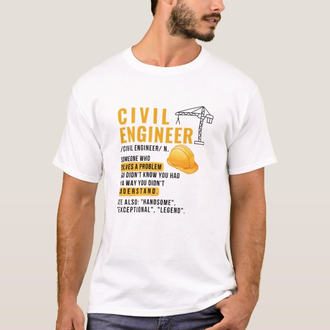 Civil Ingenjör Definition T-Shirt (Framsida)