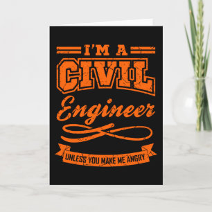 Civil Ingenjör Funny Engineering Studenten Degree Kort