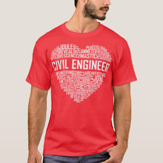 Civil Ingenjör Heart T Shirt