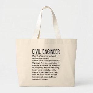 Civil ingenjör jumbo tygkasse