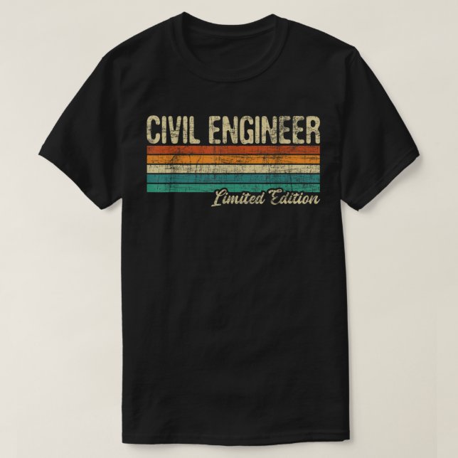 Civil Ingenjör Ltd EditionBridge Builder Engineeri T Shirt (Design framsida)