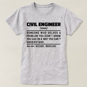 Civil Ingenjör Noun Engineering Worker Sarcastic T Shirt