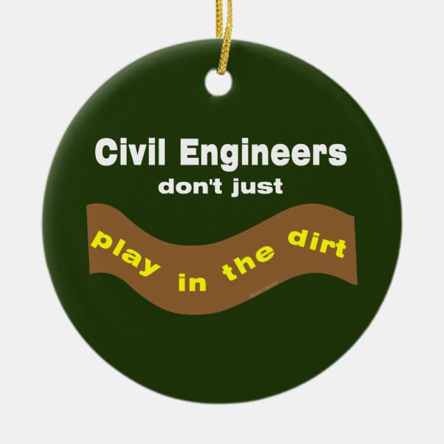 Civil Ingenjör Play Julgransprydnad Keramik (Framsidan)